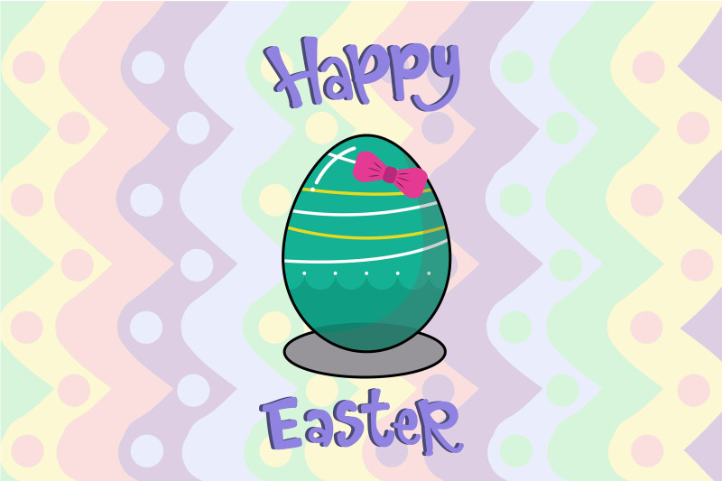easter-egg-green-ribbon-with-lines
