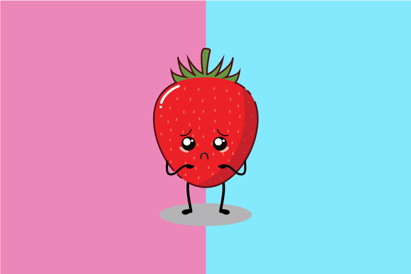 kawaii-cute-strawberry-illustration