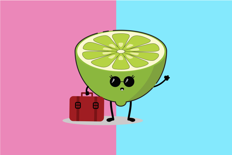 kawaii-cute-lime-traveling-character
