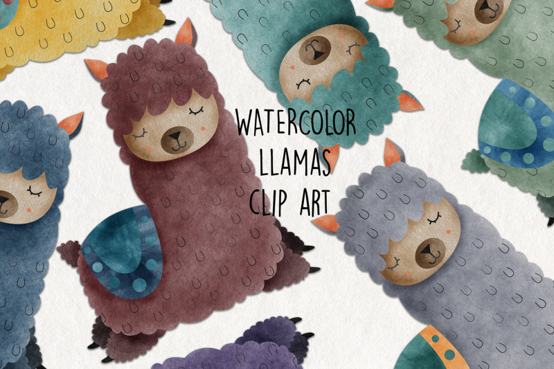 watercolor-llama-clip-art