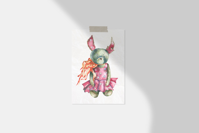 printable-girl-nursery-decor-watercolor-wall-art-with-cute-bunny