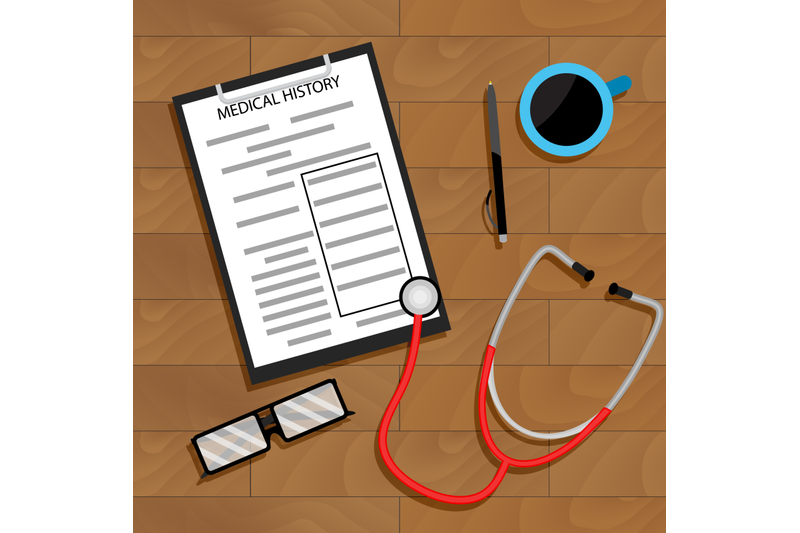 workplace-doctor-top-view-vector