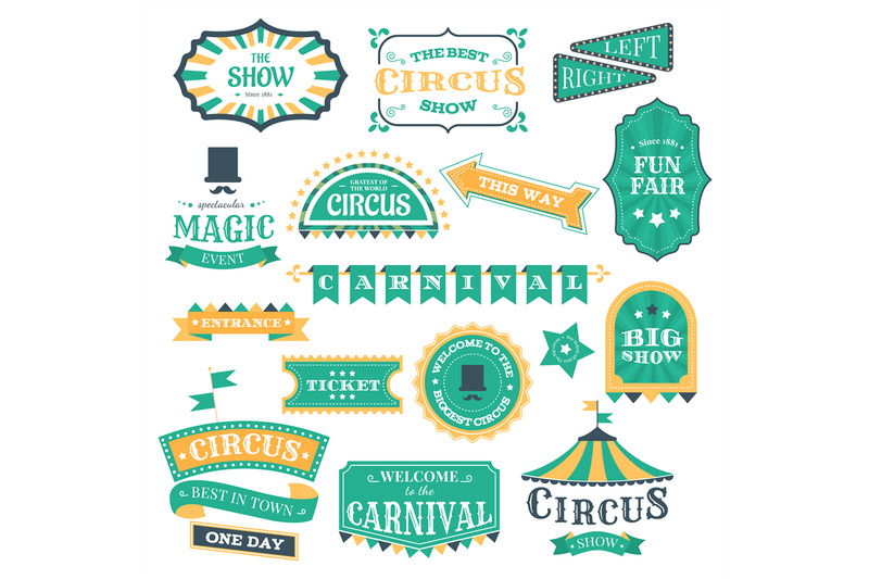 circus-vintage-badges-magic-circus-carnival-retro-signs-circus-show