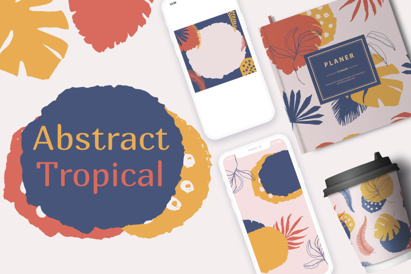 abstract-tropical-hand-drawn-modern-exotic-illustrations