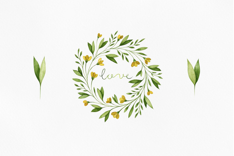 floral-wedding-illustration-set-yellow-flowers-illustration