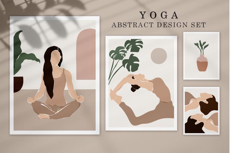 yoga-abstract-design-set
