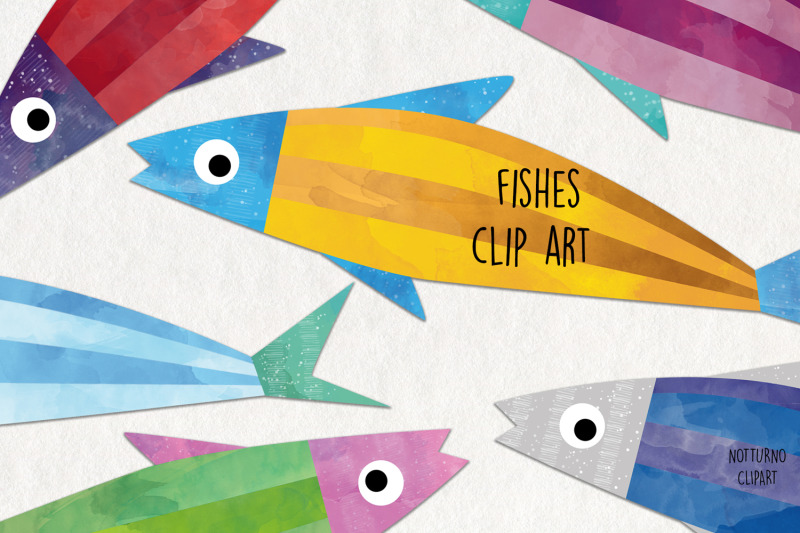 colorful-fish-clipart-instant-download-set-of-6-fishes