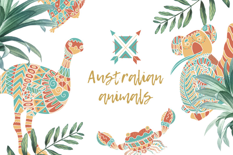 australian-animals-vector-collection