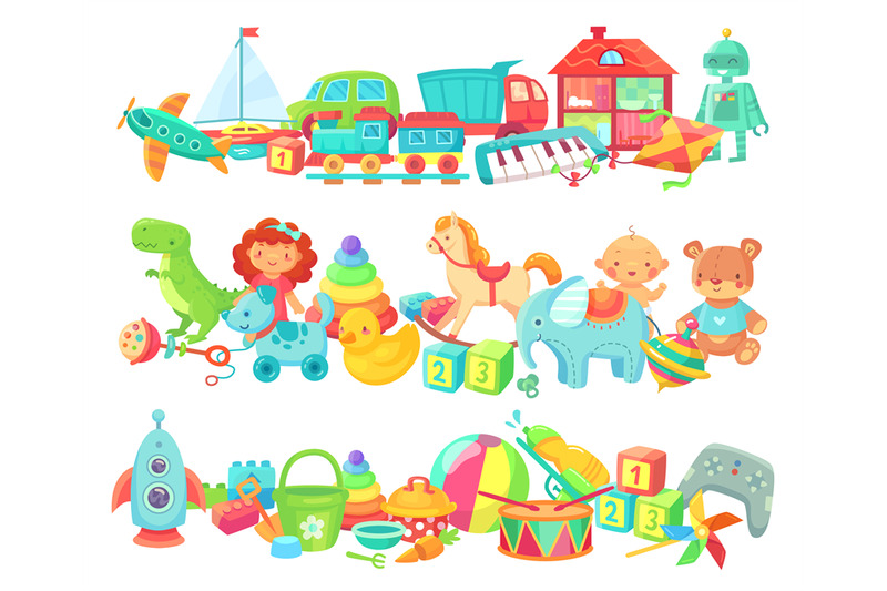 cartoon-toys-dividers-vector-set-of-kids-game-for-play