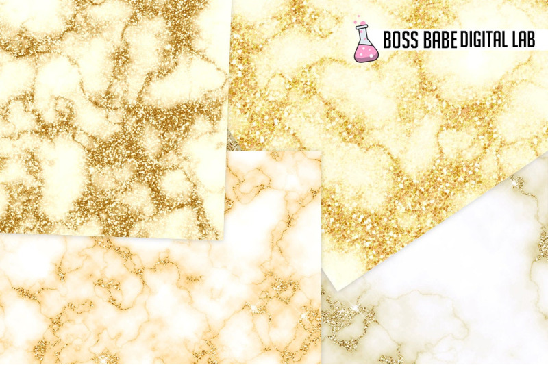 gold-glam-marble-digital-paper