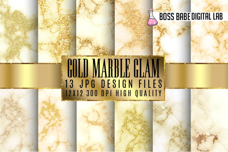 gold-glam-marble-digital-paper