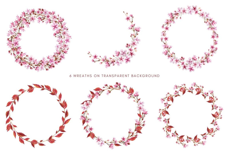 pink-watercolor-floral-clipart-wreaths