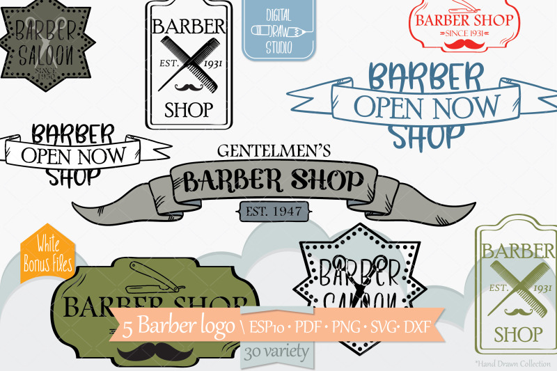colored-barber-logos-retro-barber-sign-vintage-hair-salon