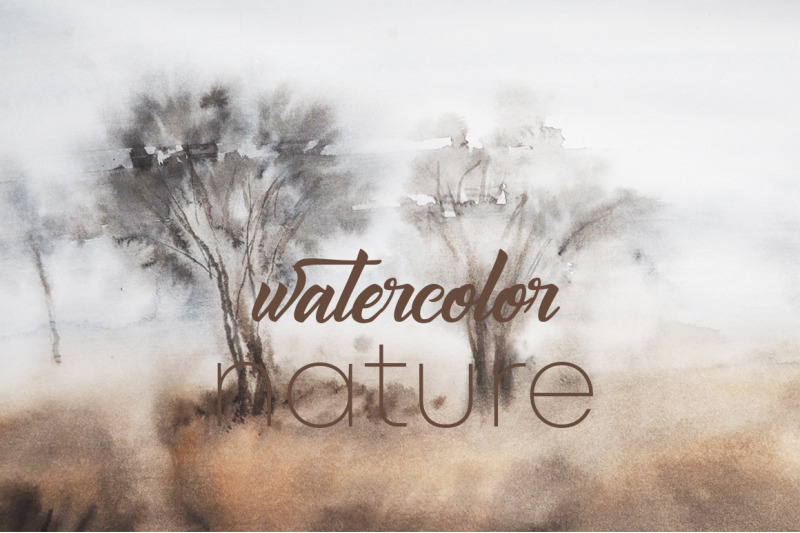 watercolor-nature-and-landscape-trees-safari