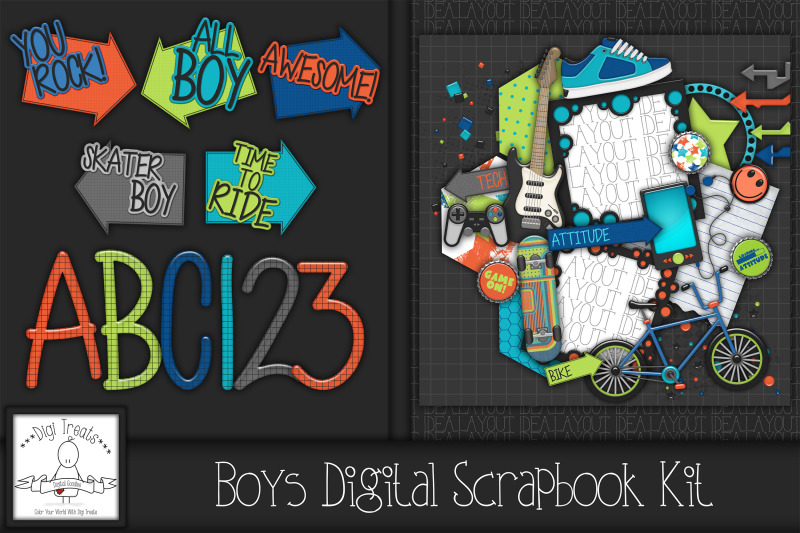boys-digital-scrapbook-kit