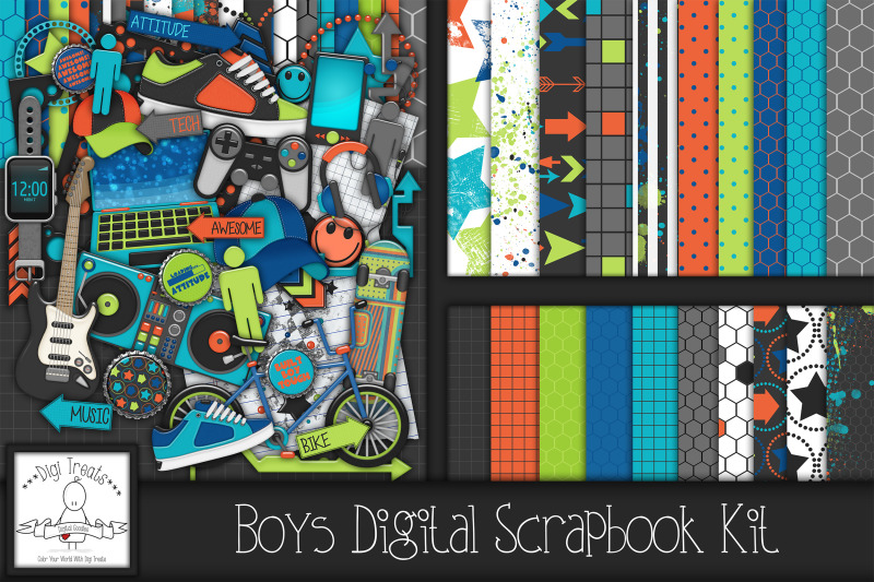 boys-digital-scrapbook-kit