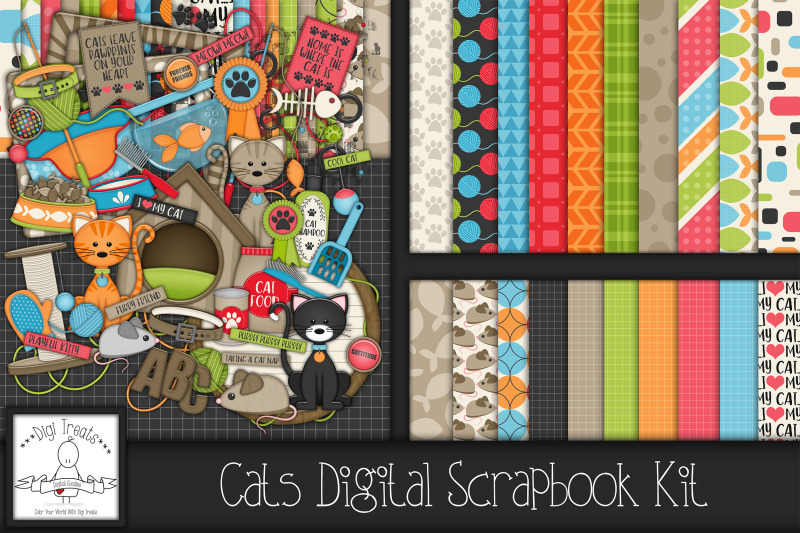 cats-digital-scrapbook-kit