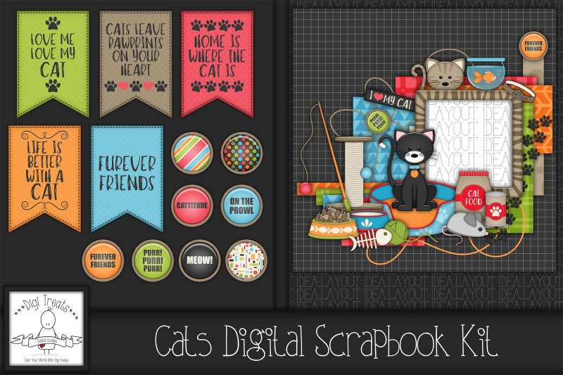 cats-digital-scrapbook-kit