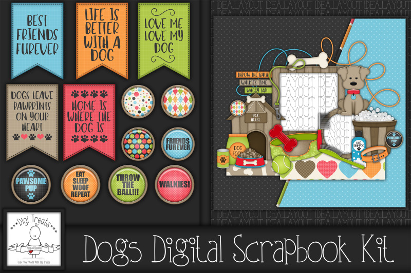 dogs-digital-scrapbook-kit