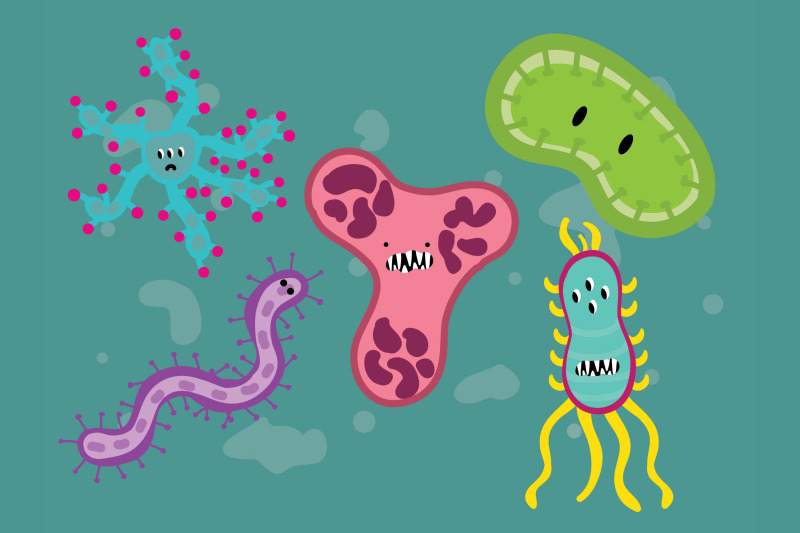 corona-virus-bacteria-character-illustration