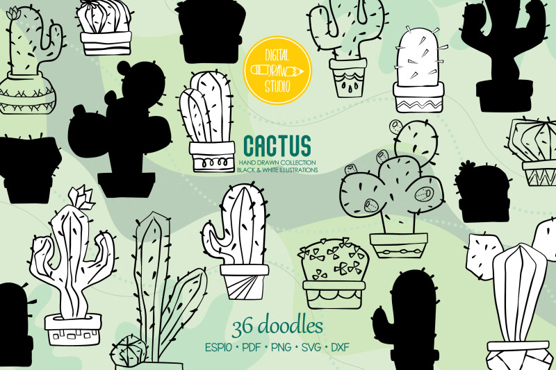 cactus-in-flower-pots-hand-drawn-succulent-tropical-house-plants
