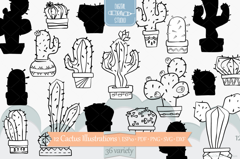 cactus-in-flower-pots-hand-drawn-succulent-tropical-house-plants