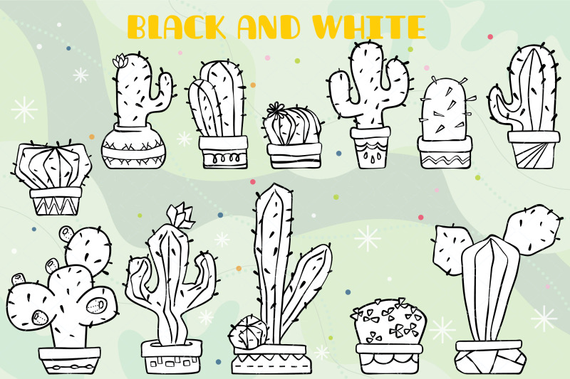 cactus-in-flower-pots-hand-drawn-succulent-tropical-house-plants