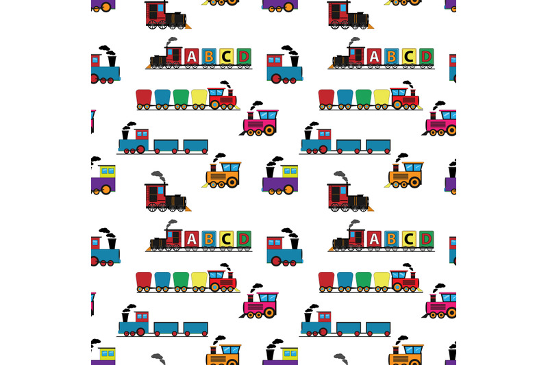 train-seamless-pattern