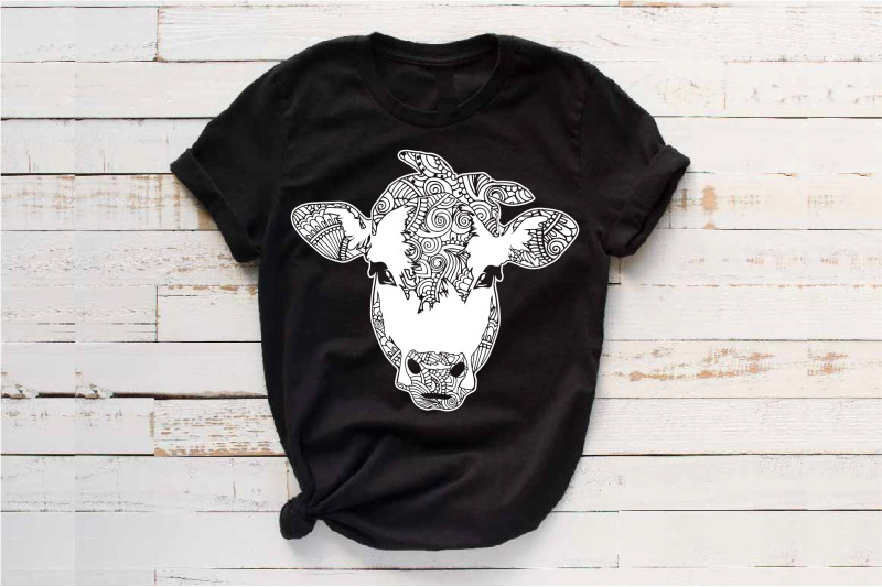 Download Cow whit bandana mandala svg zentangle cow animal Heifer ...