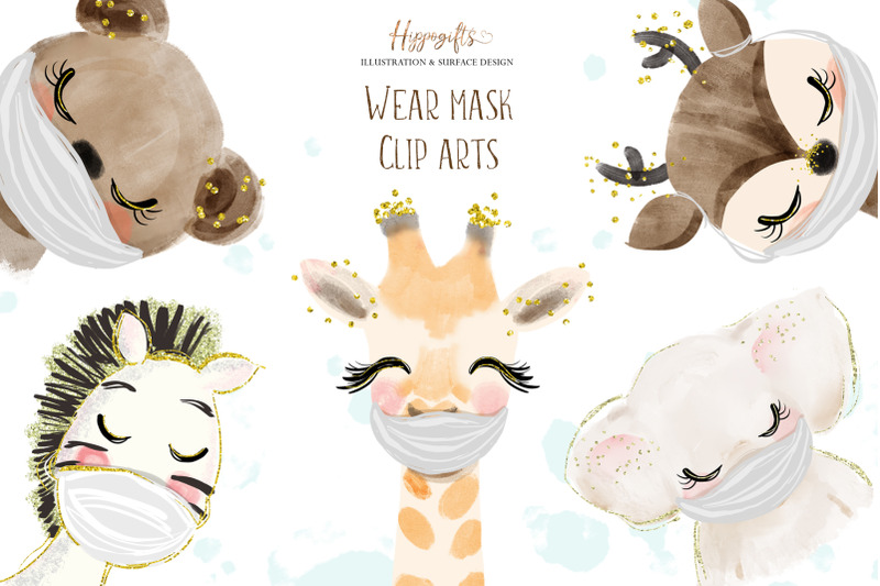 animals-wear-face-mask-clipart