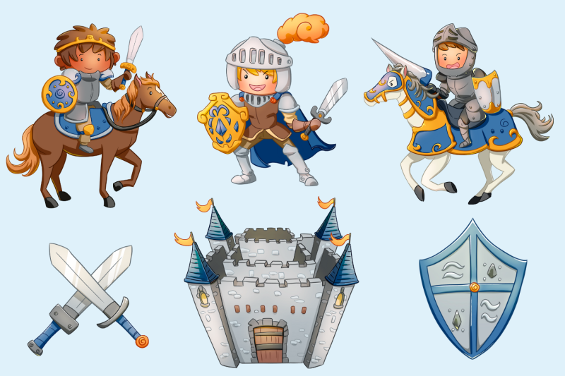 brave-knights-clip-art-collection