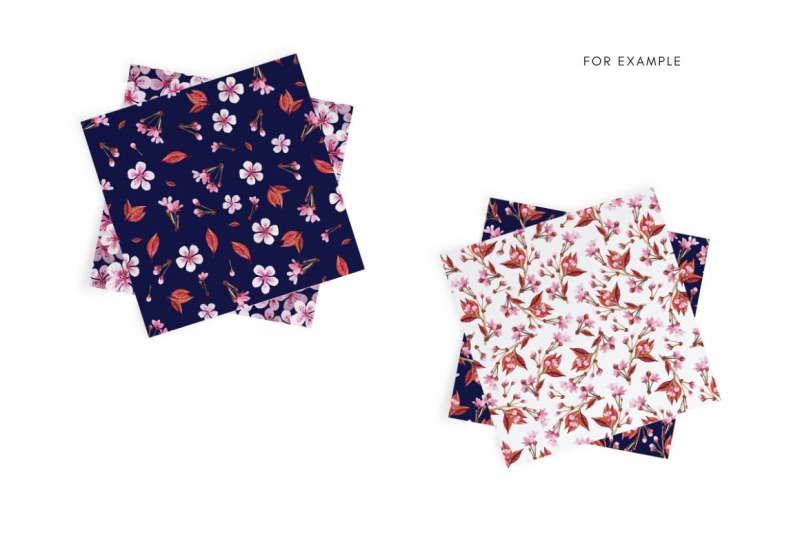 sakura-paper-watercolor-floral-clipart-pink-flower-seamless-pattern