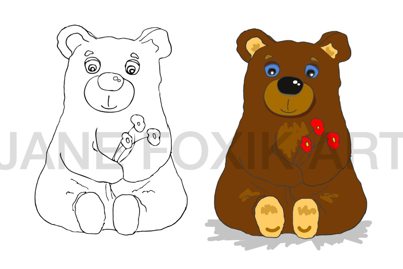 coloring-illustration-cute-bear-for-children-from-3-to-6