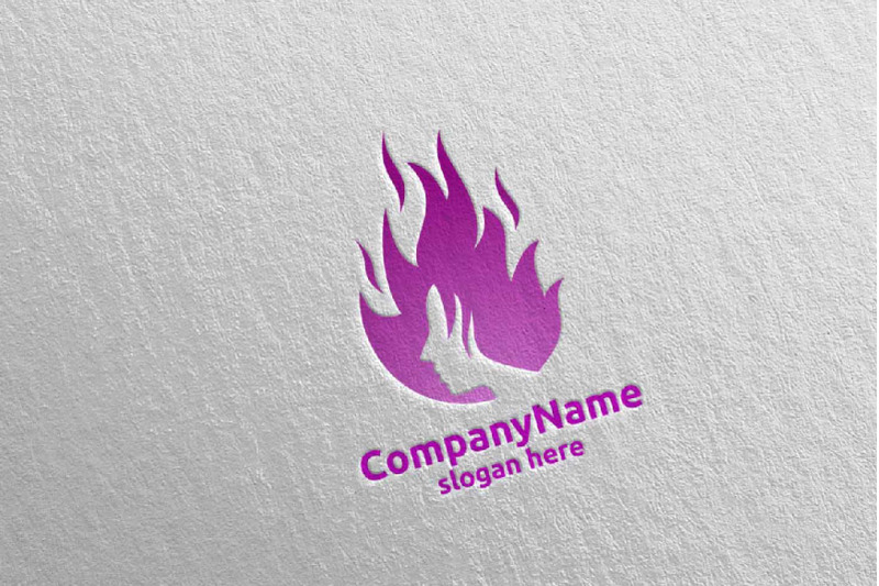 fire-and-flame-woman-face-logo-design-19