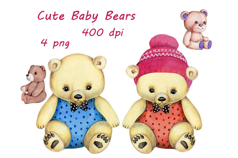 cute-baby-bears-watercolor-illustrations