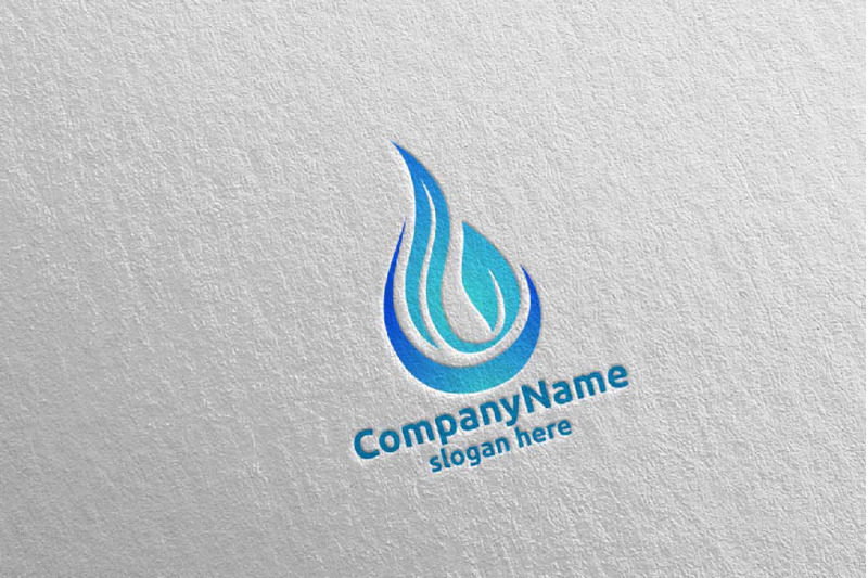 water-drop-and-cleaning-logo-design