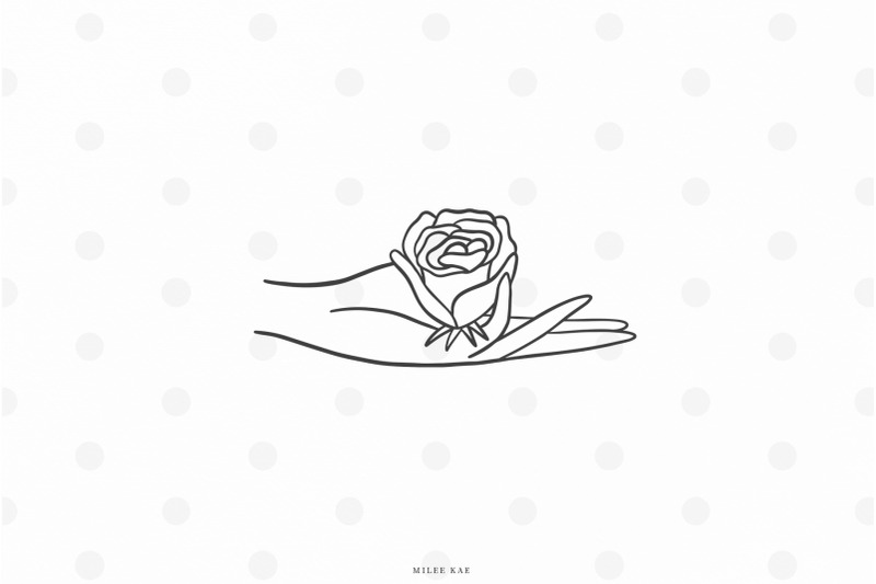 hand-with-rose-svg-cut-file