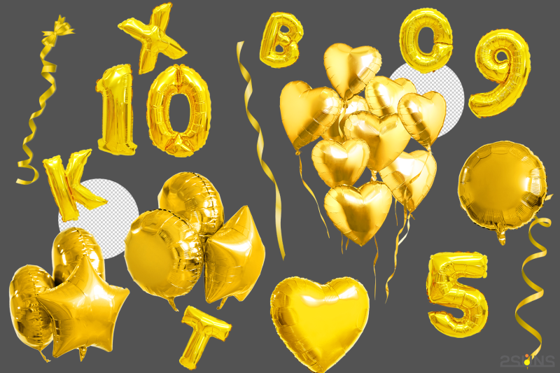 45-foil-number-balloons-alphabet-photoshop-overlays-gold-digital-ba