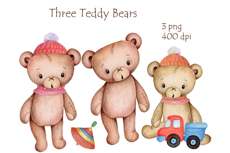 three-cute-teddy-bears