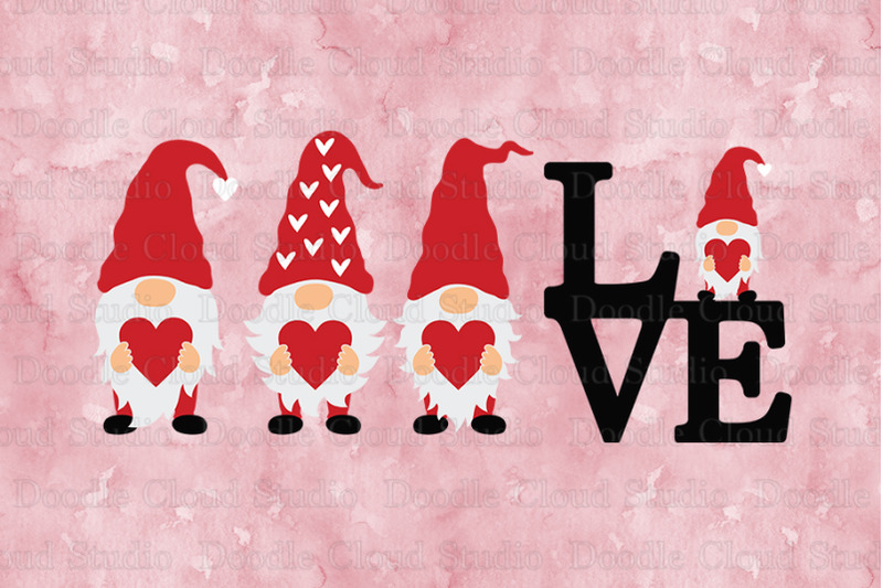 Download Love Gnomes SVG, Gnome with Heart SVG Cut Files. By Doodle ...