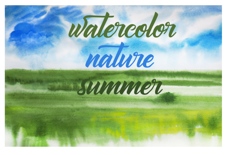 watercolor-summer-landscape-and-nature-field-and-tree