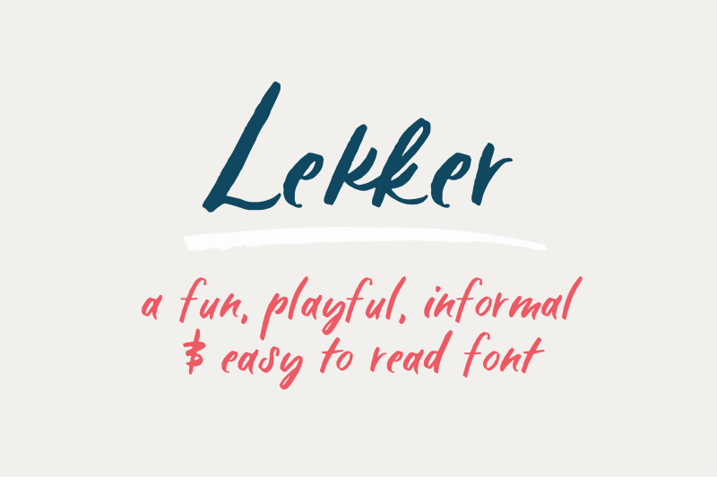 lekker-handwritten-font