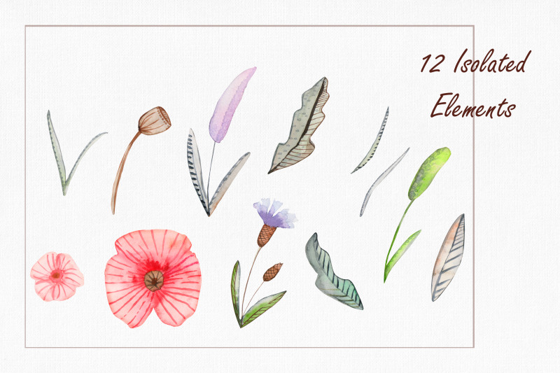 wildflowers-watercolor-clipart-set