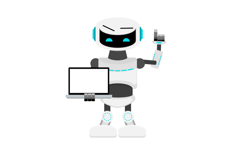 robot-show-message-on-laptop-presentation-android