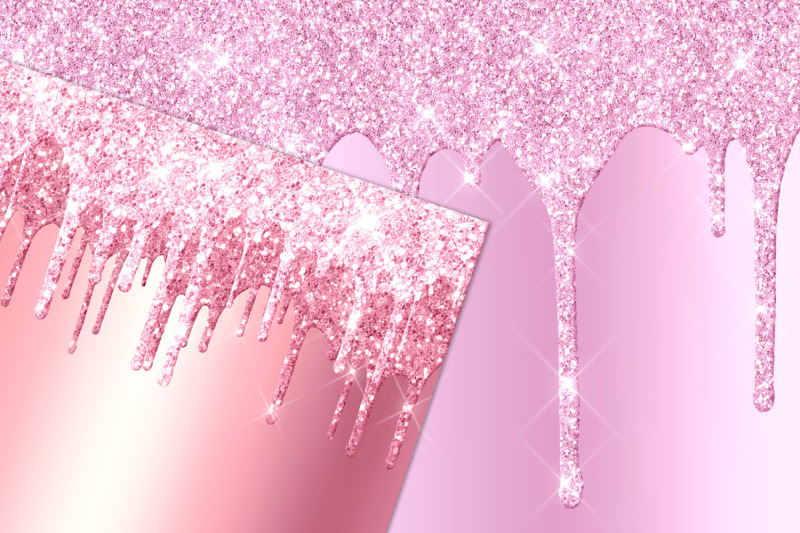pink-dripping-glitter-digital-paper