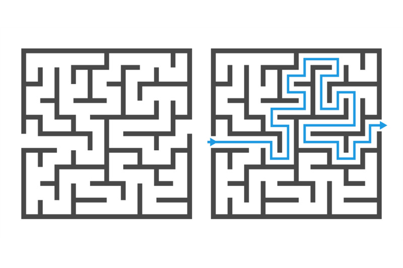 maze-game-logic-game-labyrinth-square-shapes-brainteaser-and-solutio