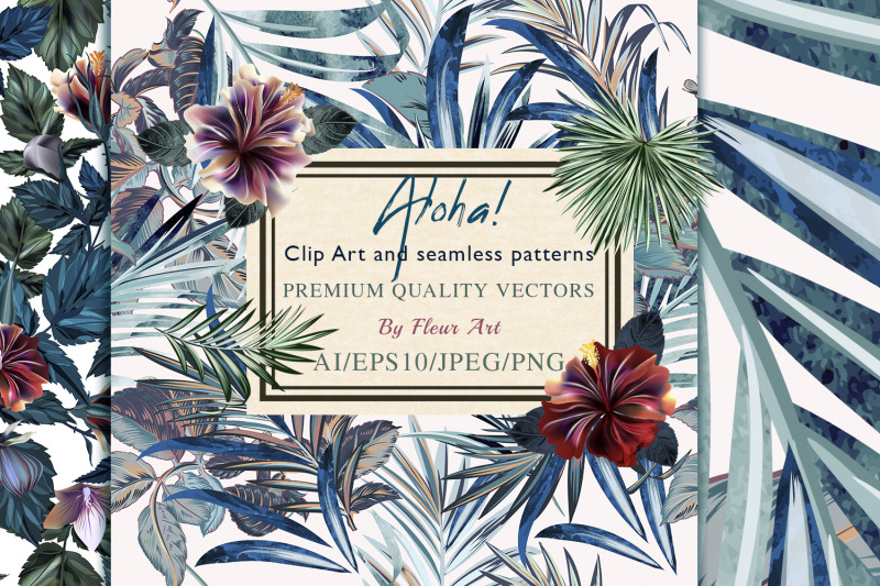 tropical-vector-hibiscus-set
