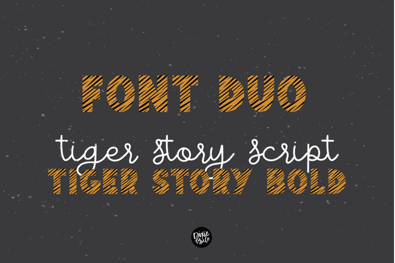 Tiger Story Color Font Duo By Dixie Type Co Thehungryjpeg Com