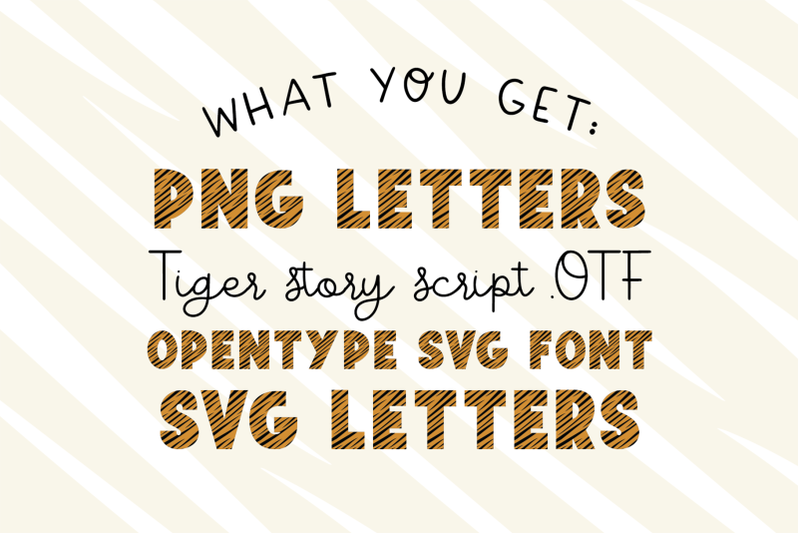 Tiger Story Color Font Duo By Dixie Type Co Thehungryjpeg Com