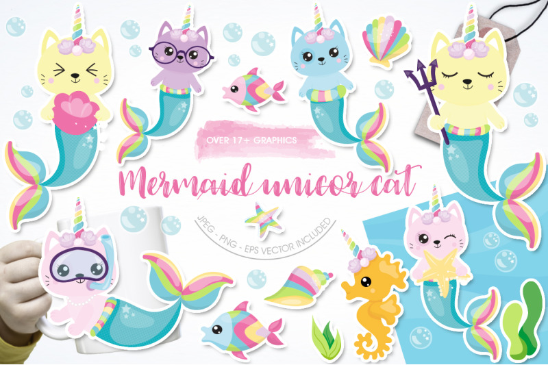 mermaid-unicorn-cat